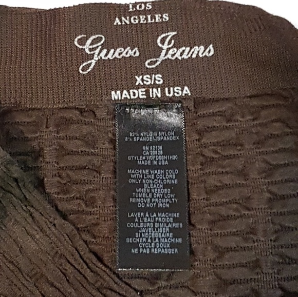 Guess Espresso textured bodycon mini skirt - Picture 4 of 4